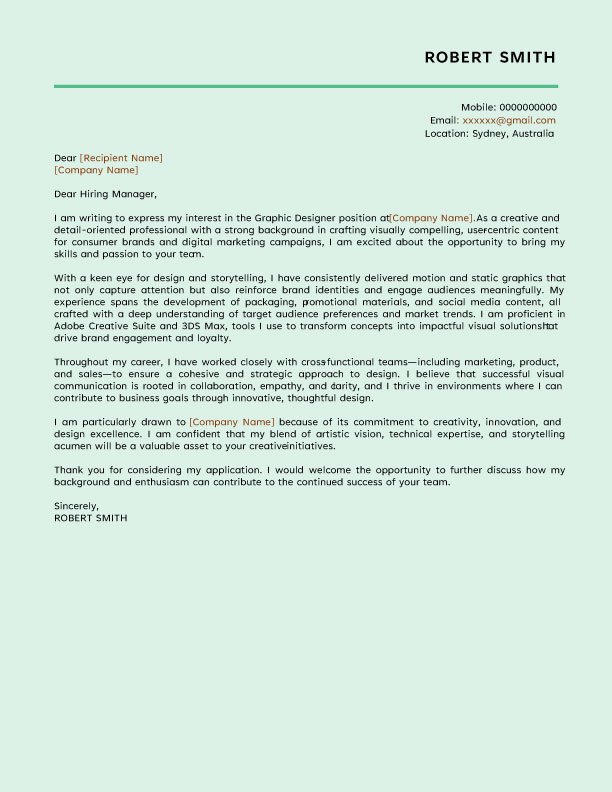 Cover Letter